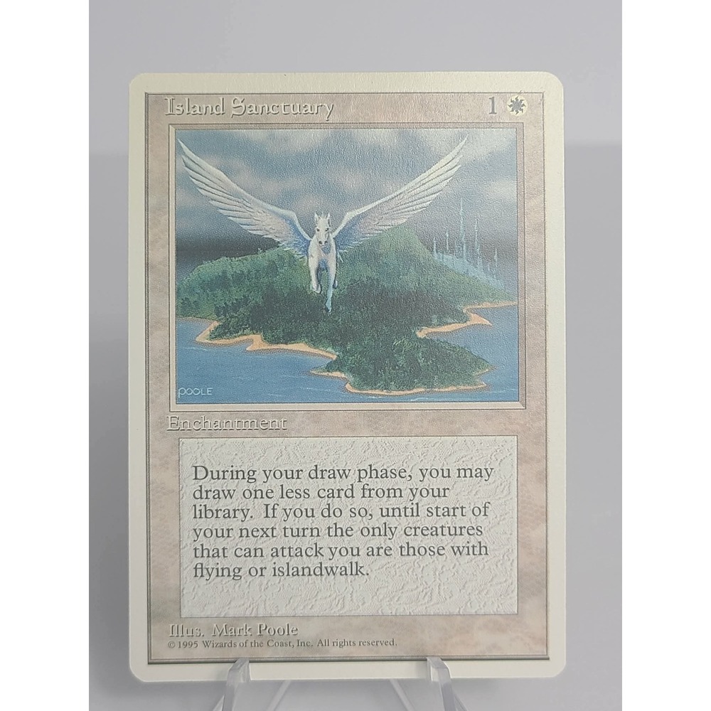 Island Sanctuary – 4th Edition 1995 MTG‎ White Enchantment Alternate